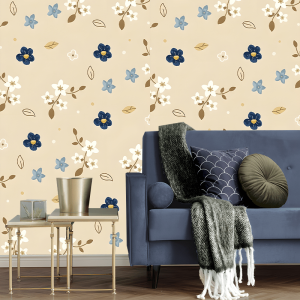 Chic Vintage Floral Peel & Stick Wallpaper - Waterproof, Removable PVC for Easy Home Decor Transformation in Living Room, Bathroom, and More - Perfect Gift for Women