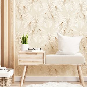 Self-Adhesive Tropical Coniferous Plant Leaf Pattern Wallpaper - Vinyl, Detachable, Easy Clean, Moisture-Proof with Matte Finish, Straight Match, Ideal for Home Decor in Kitchen, Bathroom, Bedroom, Living Room, Cabinets, Wardrobes, Stairs, and Doors, Available in Multiple Sizes (1pc 47.24x15.75, 118.11x15.75, 196.85x15.75 inches)